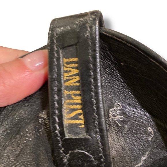 Vintage Cowboy Boots 1980s Dan Post Boots Teju Lizard Black M 8/ W 9.5 USA** - Picture 12 of 15